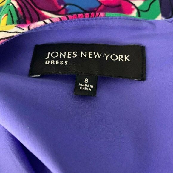 Jones New York Pleated Sheath Dress 8 Multicolored - Picture 6 of 6